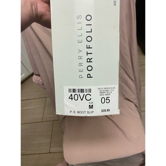 NWT Perry Ellis Portfolio Microsuede Boot Mesns Size 8-9 - Picture 3 of 3